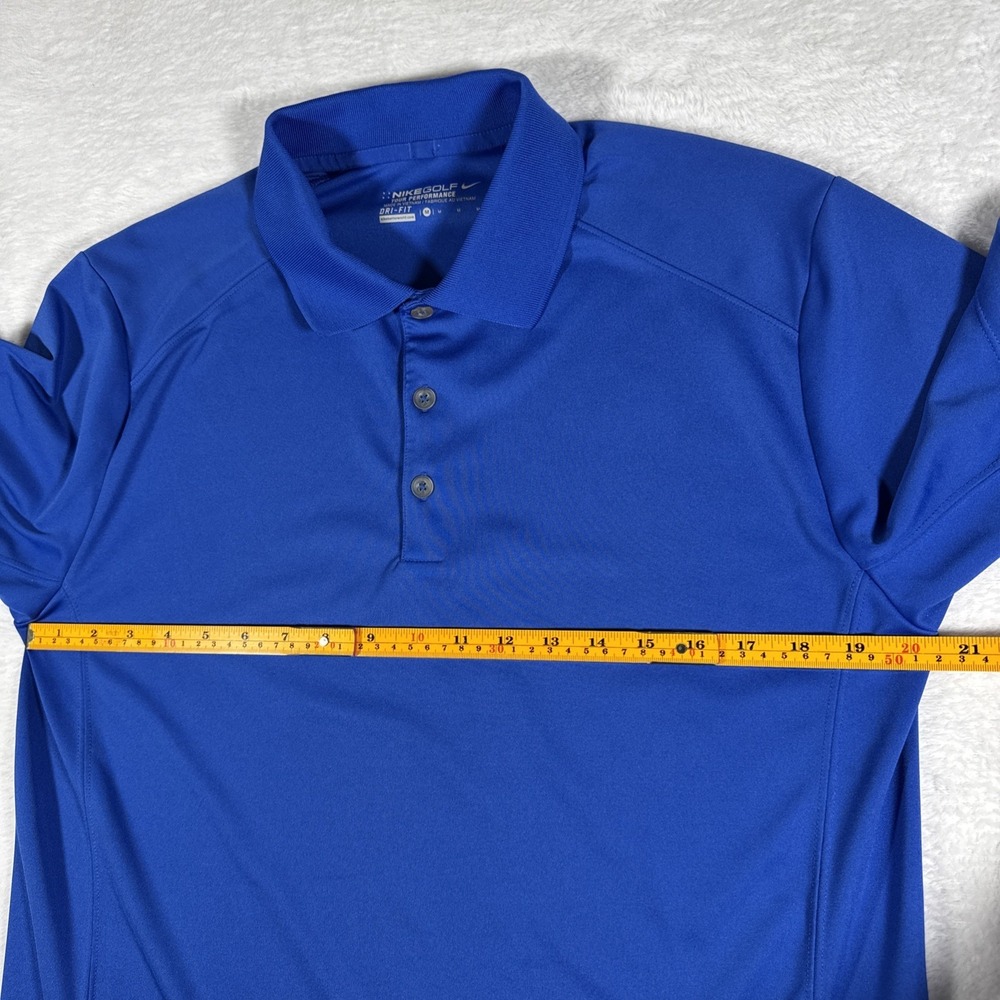 Nike Golf Polo Dri Fit Tour Performance Blue Short Sleeve Athletic Mens M - Picture 8 of 11